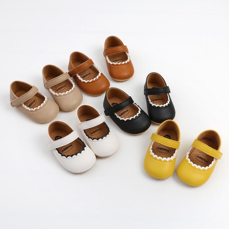 

18M Newborn Toddler Prewalker With Hook And Loop Princess Shoes Convenient To Wear And Take Off Wear-Resistant Soft Shoes