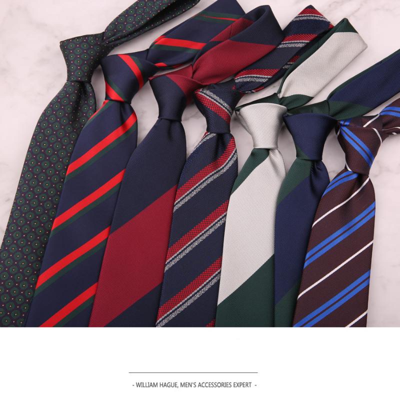 

8cm Polyester Striped Neckties for Mens Suits Neck Ties Women Jacquard Tie Goom Wedding Formal Dress Necktie Gravatas