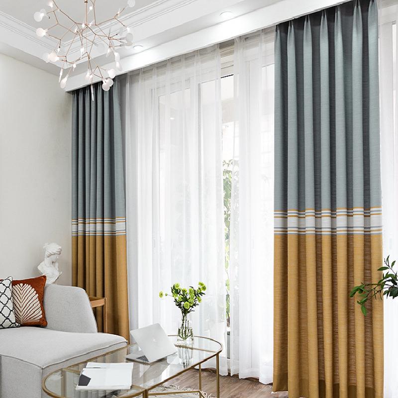 

The New Minimalist Modern Style Curtains Fabric Blackout Curtains Bedroom Living Room, Tulle