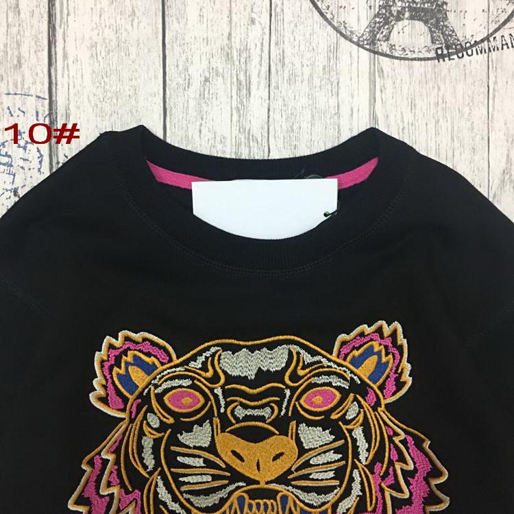 

men women embroidery sweater paris brand pure cotton long sleeve O-neck pullover terry jumpers eyes sweatershirts free shipping, Black