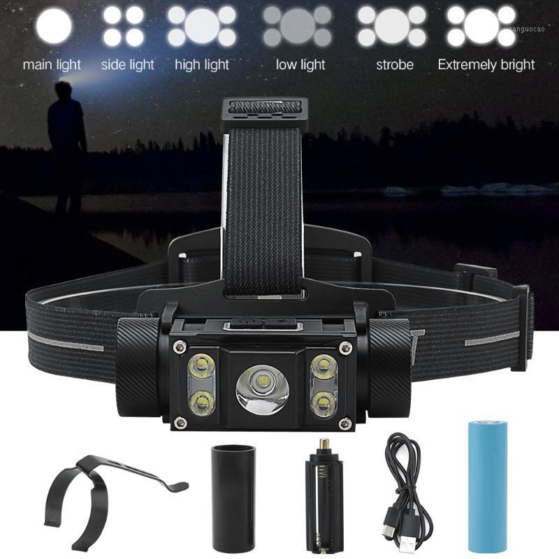 

BORUiT Super Bright L2 LED Headlamp Type-C Rechargeable Lantern Waterproof Portable Tactical Camping Head Torch Light1