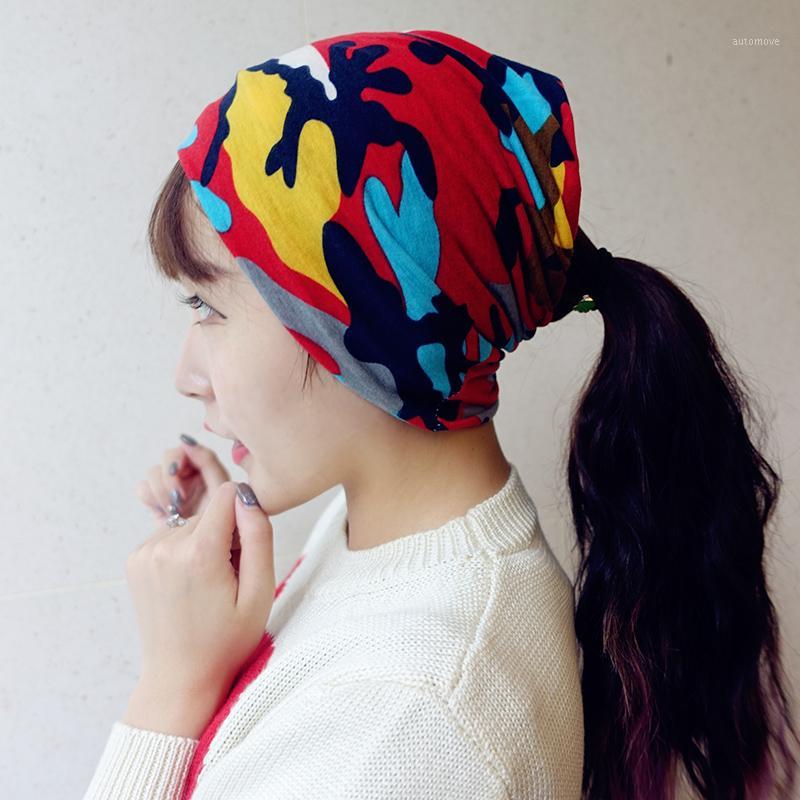 

Miya Mona Printed Hats Female Beanies Women Turban Thin Hip-hop Caps Lady Camouflage Hat Hair Accessory1, Color 4