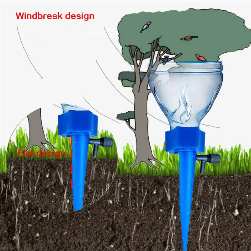 

12Pcs Plant Water Funnel Flower Drip Spikes Automatically Watering Tools Hogard, Green