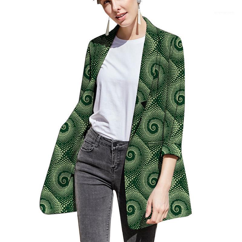 

Old-Fashioned Print Women Suits African Long Jacket Style Three Quarter Sleeve Design Outfits For Ladies1