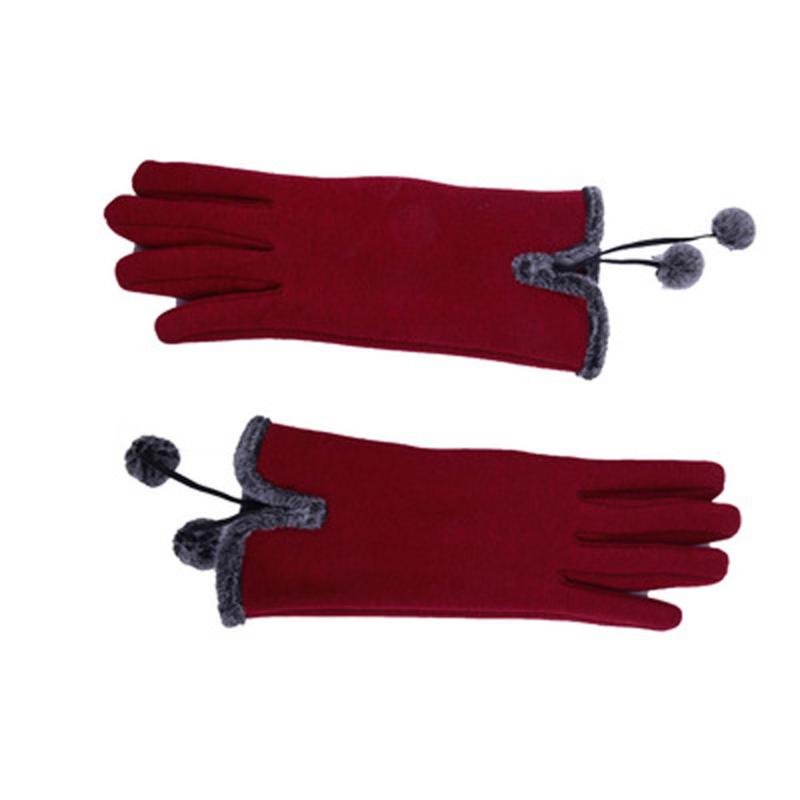 

Sagace Fashion Elegant Fluffy Ladies Gloves Solid Color Mittens Female Warm Full Finger Gloves Outdoor Windproof Protect