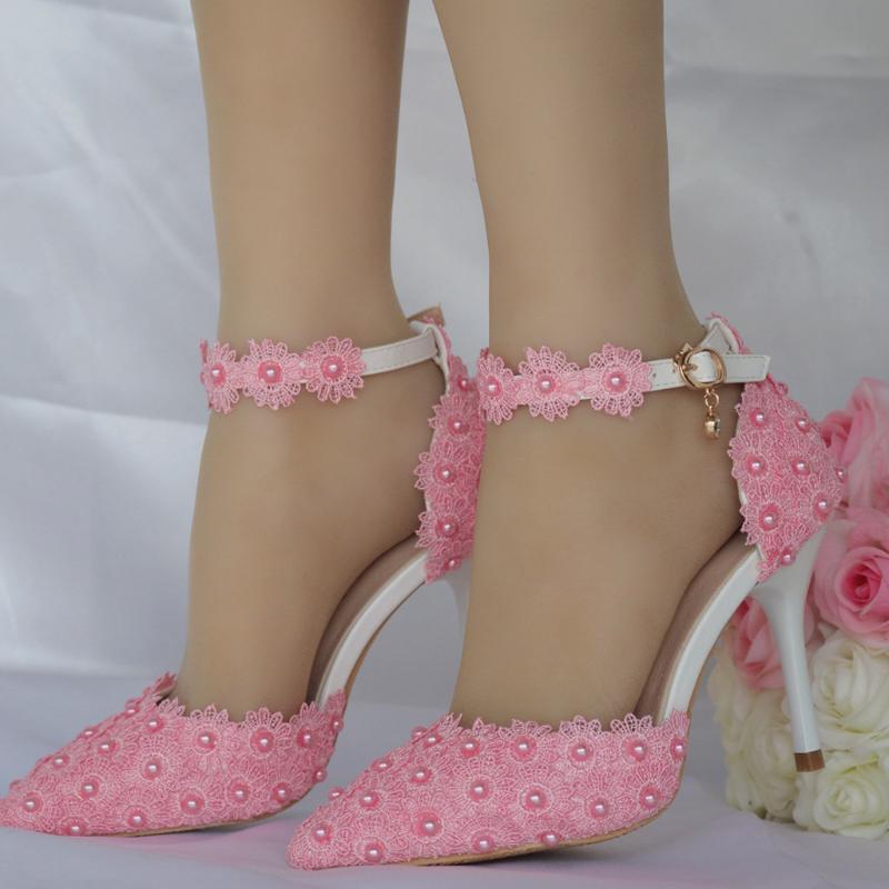 

Women's Ladies Crystal Wedding Pointed Toe Thin Sandals Shoes High Heel Shoes pointed toe high heels chaussure talon femme#PY25, White