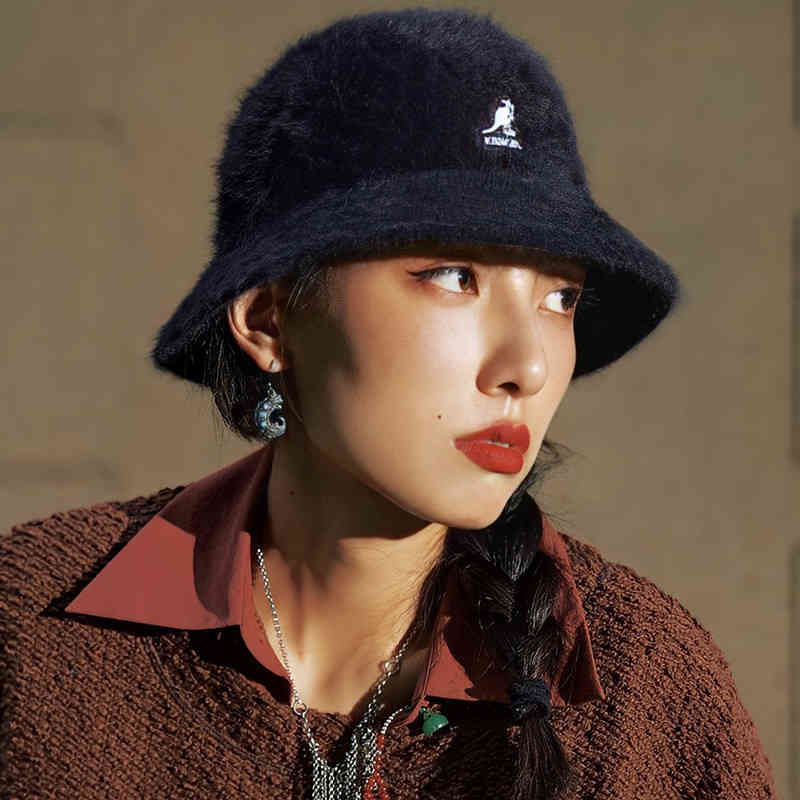 

[counter]kangol Furgora Casual Bucket Hat Kangaroo Rabbit Hair Fisherman Hat, White rabbit hair