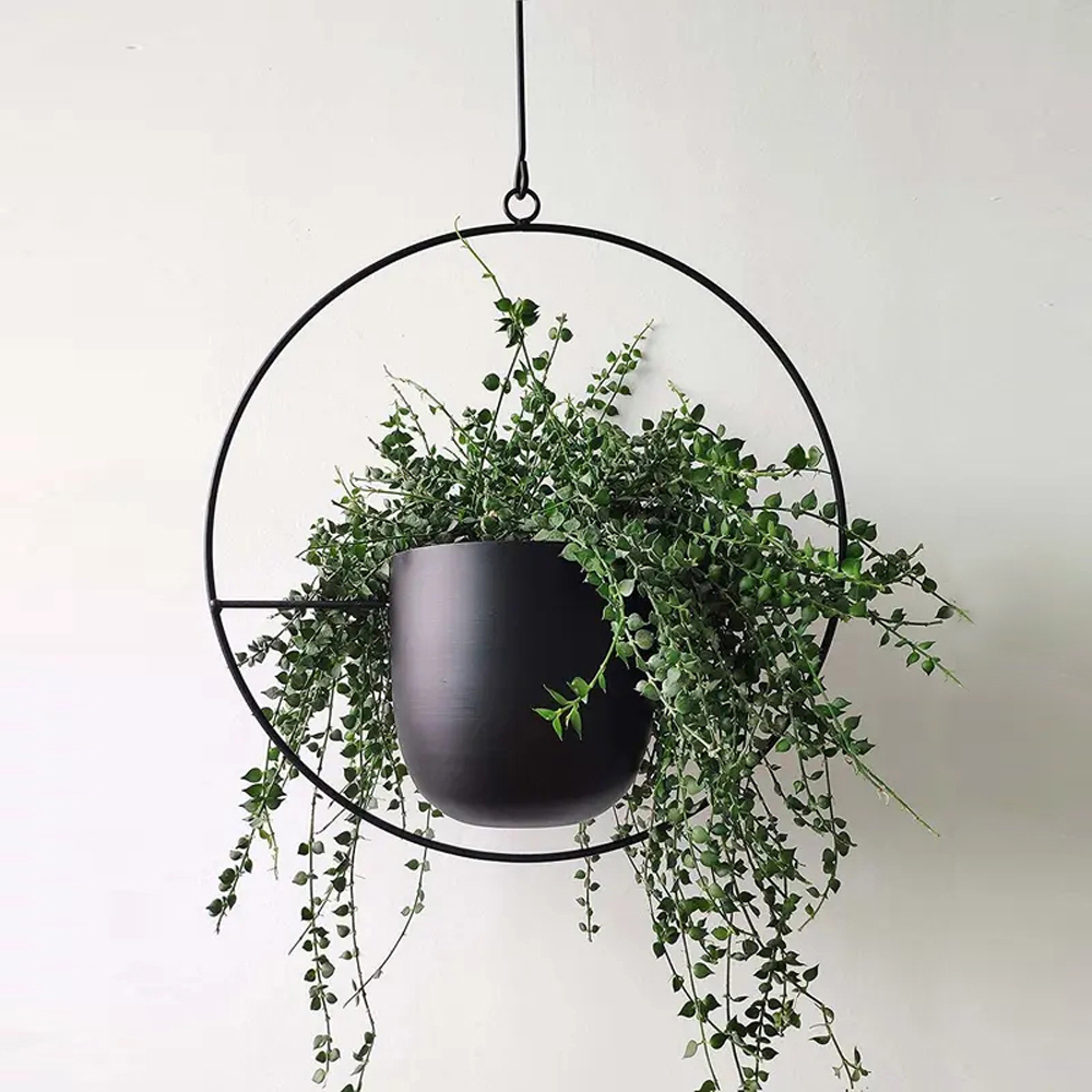 

Metal Hanging Flower Pot Plant Hanger Chain Hanging Planter Basket Flower Vase Plant Holder Home Garden Balcony Decoration C0125