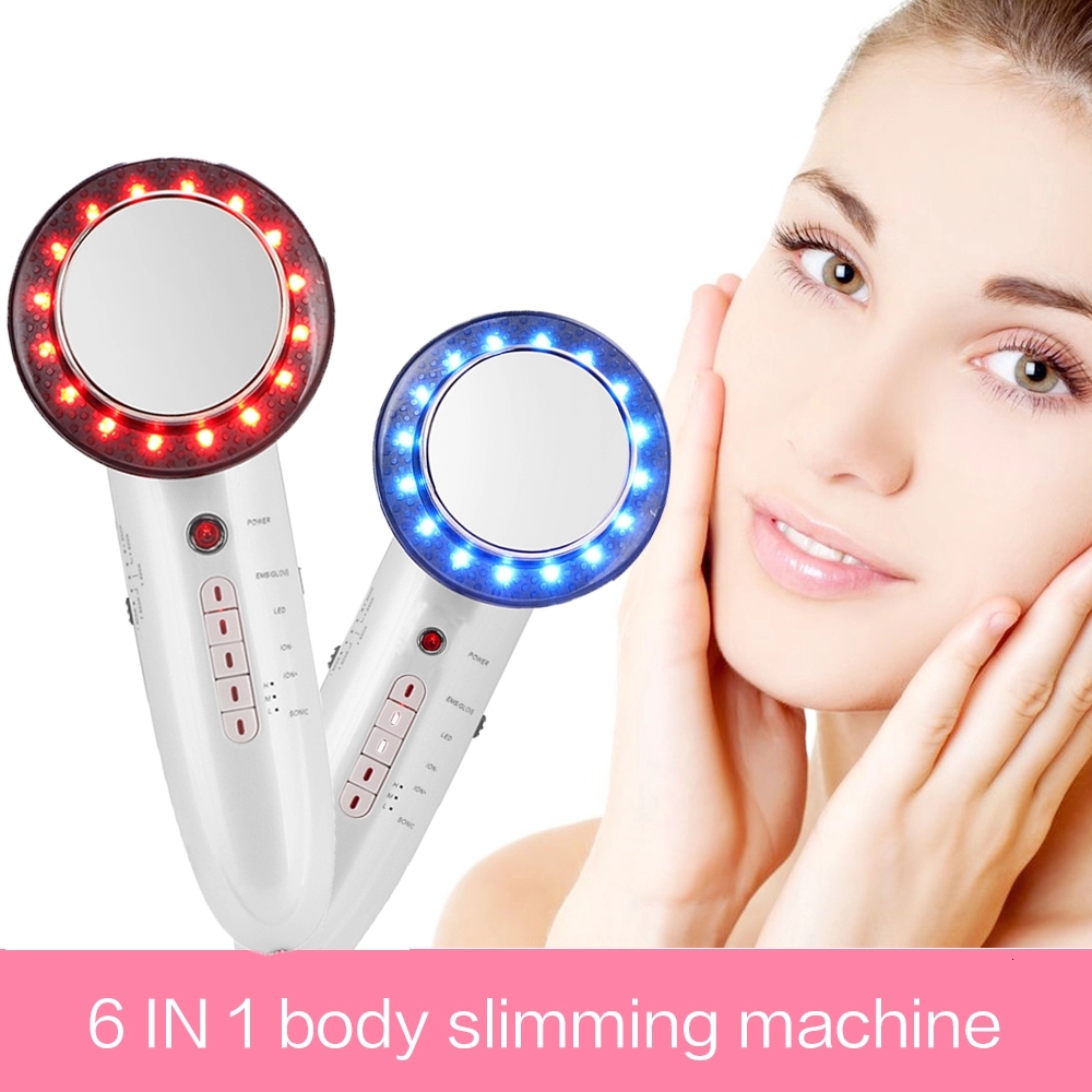 

6 in 1 EMS slimming instrument LED color light firming skin shaping massage instrument ultrasonic wave fat beauty instrument face
