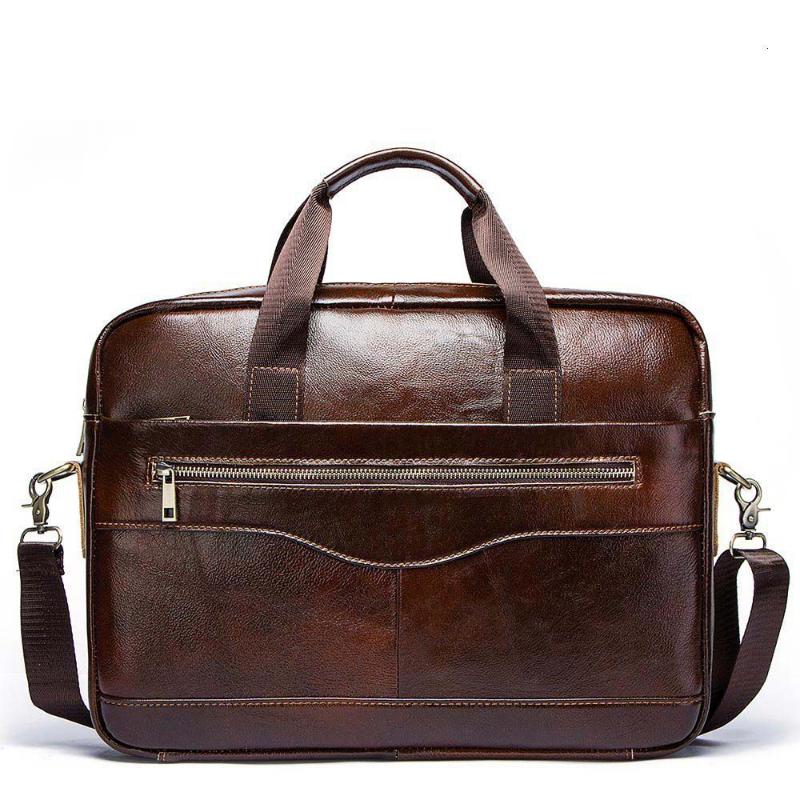

New Head Layer Cowhide Business Affairs Man Single Shoulder Satchel Genuine Leather Male crossbody luxury handbags bags designer, Black