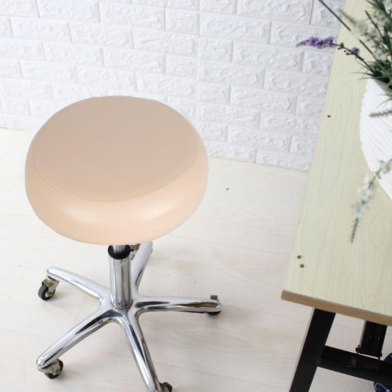 

Blesiya Elastic PU-Leather Bar Stool Covers Round Seat Cover Cushions Sleeve