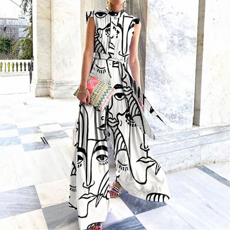 

women's Jumpsuit Print Floral One Shoulder Ordinary Daily Wear Regular Fit Sleeveless Blue White Purple S M L Fall D3IN#