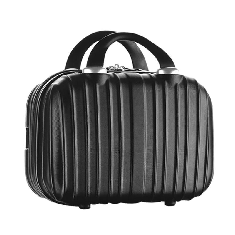 

14in Cosmetic Case Luggage Small Travel Portable Carrying Suitcase for Makeup, Red