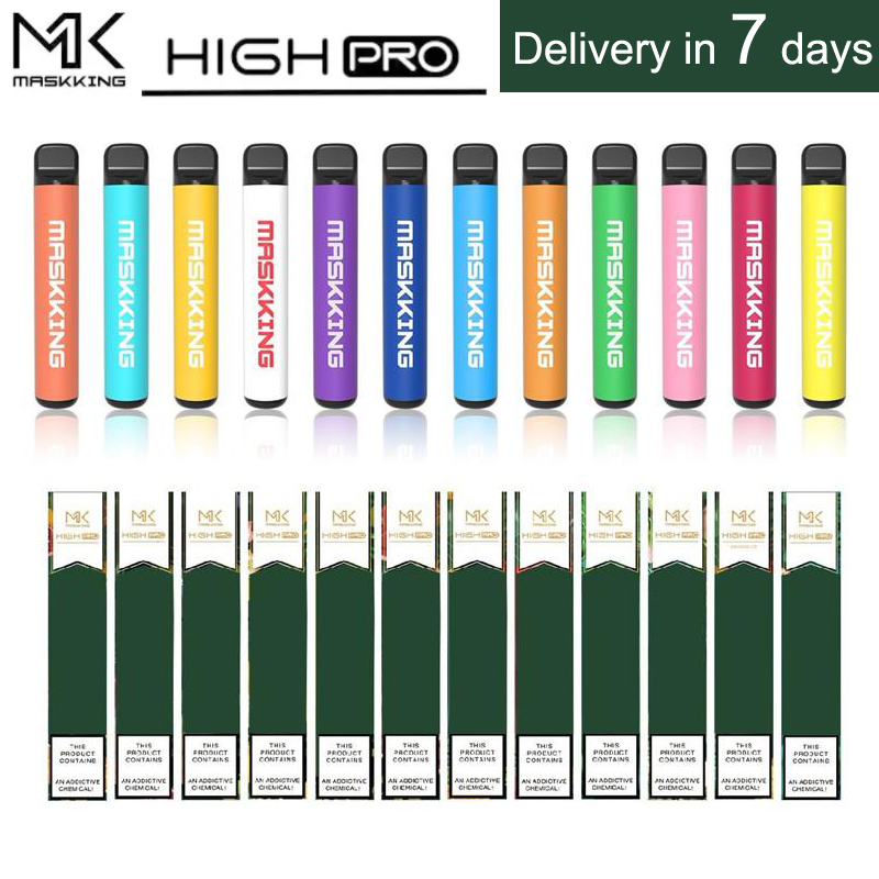 

E cigarettes High Pro MK Maskking Disposable Vape Pen starter Kit 1000 Puff Bars Pre-filled 3.5ml Tank Smoking oil 650mah