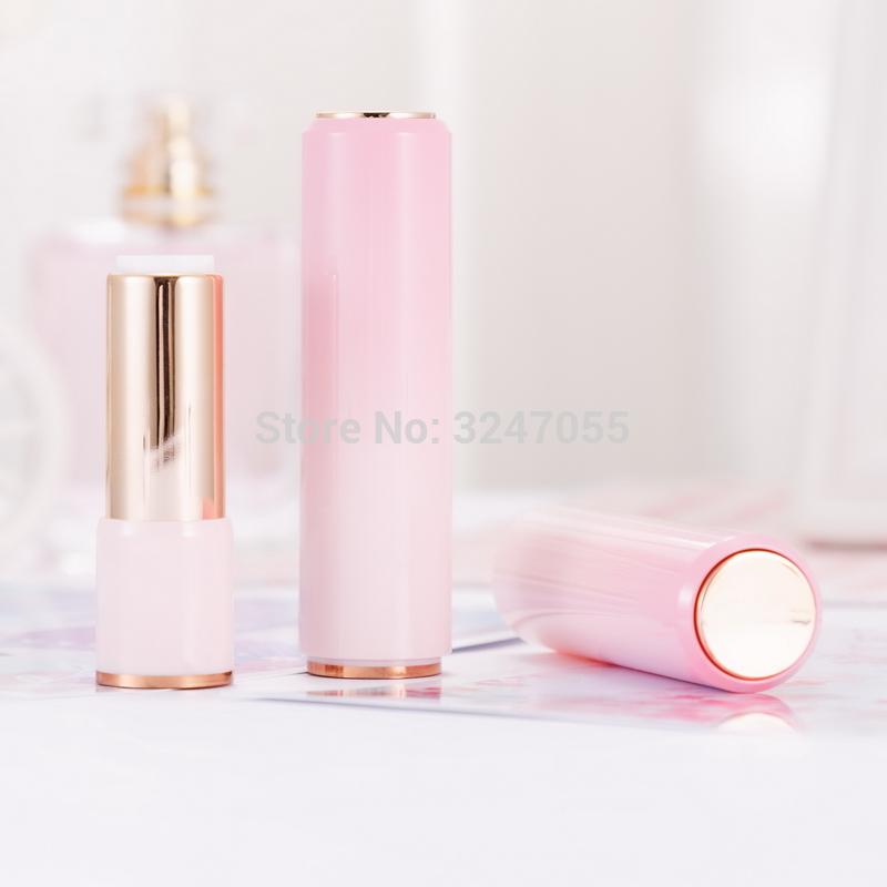 

12.1mm Pink Round Cosmetic Lipstick Lip Rouge Refillable Containers Plastic Lip Gloss Tubes Makeup Tools 10/30/50pcs