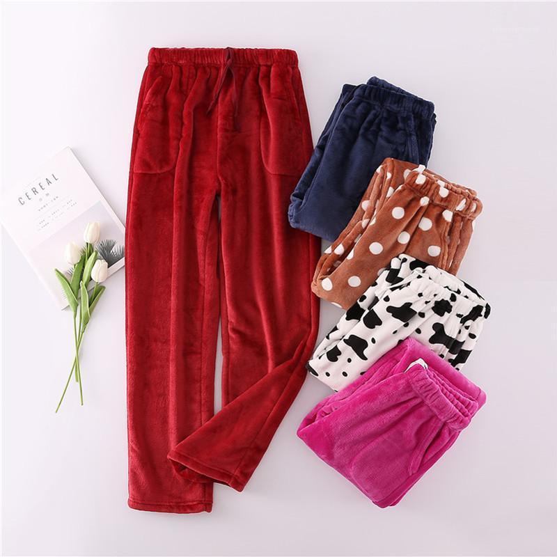 

Winter Warm Women Home Pants Flannel Home Clothes Lounge Wear Thick Flannel Women's Pajamas Pants Winter Homewear Female Pajamas1, Gray