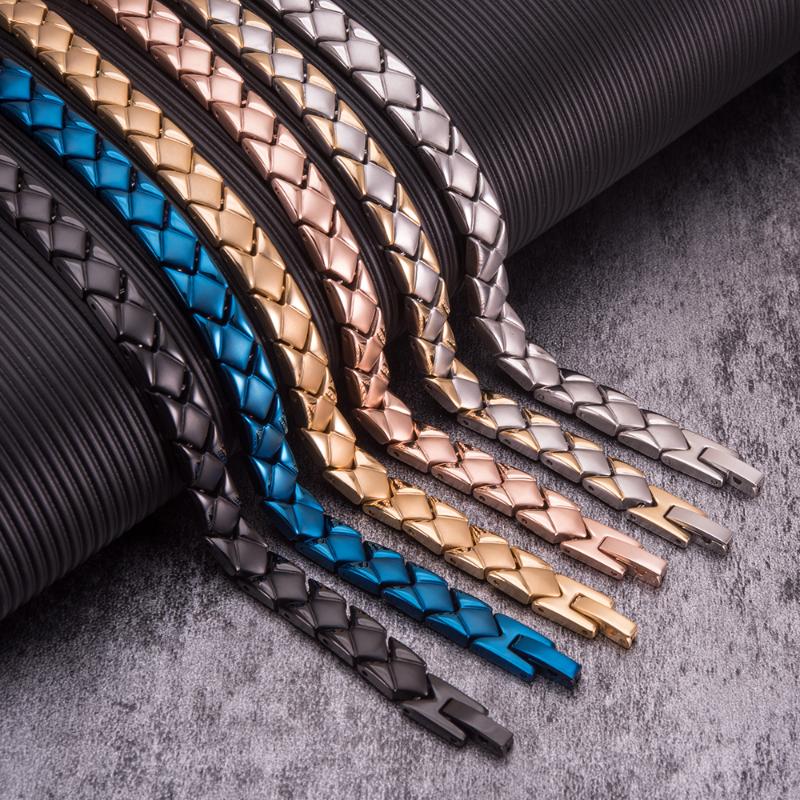 

Magnetic Bracelet Men Stainless Steel Arrow Gold Chain Steel Magnetic Bracelet Benefits Chain Link Energy for Men Women