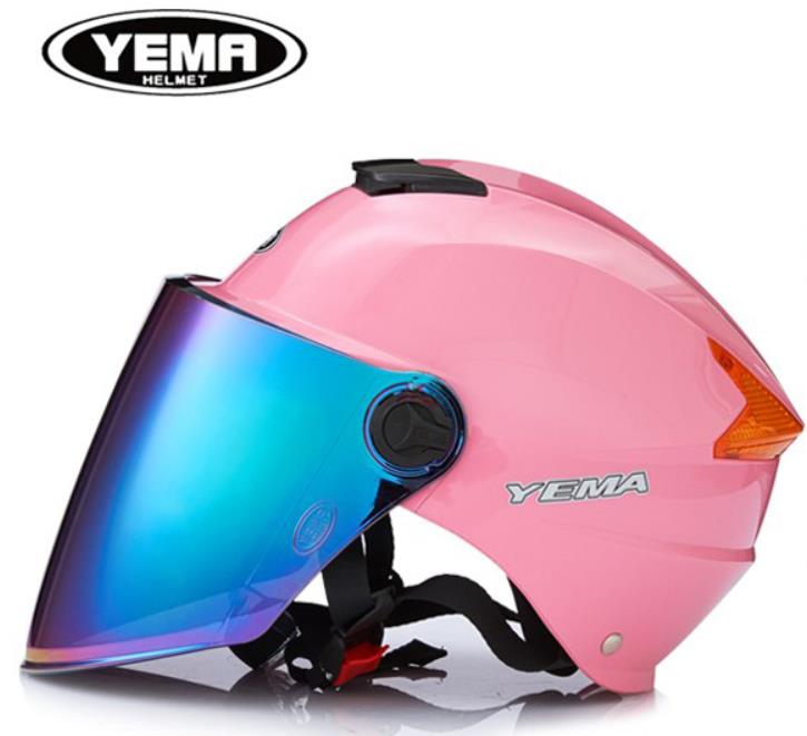 

Mustang electric car helmet male battery car female half helmet summer anti-ultraviolet sunscreen half-covered lightweight helmet, Multi-color