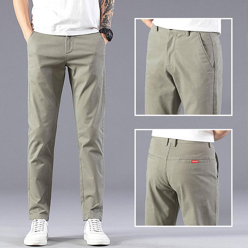 

Spring and Autumn Casual Pants Men's Trousers Business Casual Pants Men's Straight Slim Fit Versatile, 901black