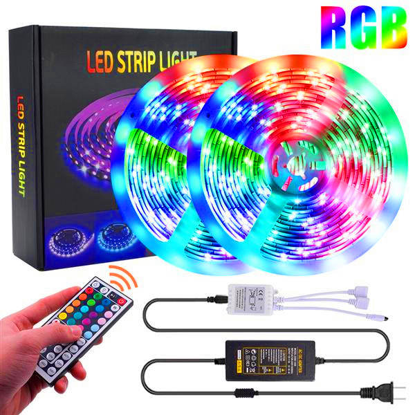 

high quality 40W 12V-5050RGB 44 Keys 10 Meters Light Strips 300 Lights Dimmable Waterproof Top-grade material Strip