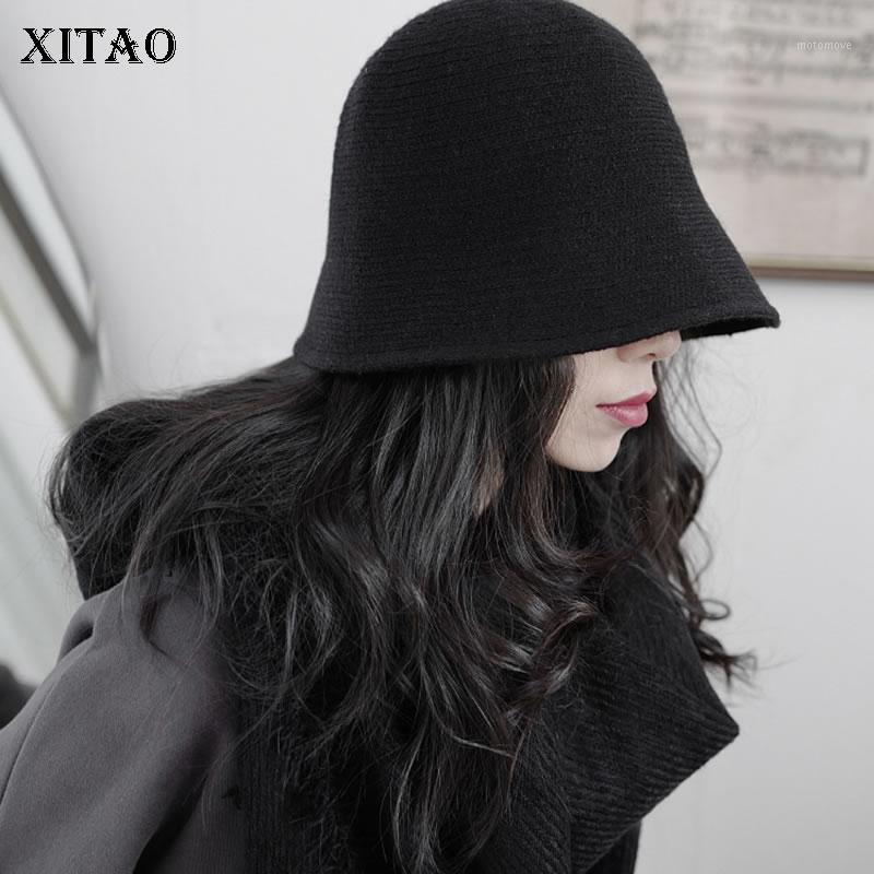

XITAO Patchwork Solid Fedora Women 2020 Winter Casual Fashion New Style Temperament All Match Goddess Fan Women Fedora DZL24981, Black dzl2498