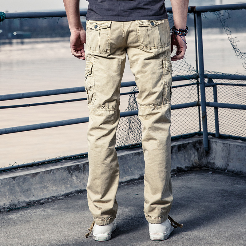

2021 New Men Military Coveralls Long Pants Plus Size -40 Trousers Men's Army of the High Quality Multi-bag Cotton 4iqe, Black