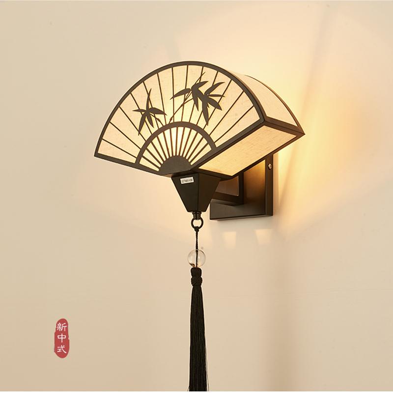 

All copper new Chinese wall lamp bedroom bedside lamp living room Chinese style corridor corridor light luxury simple Zen wall