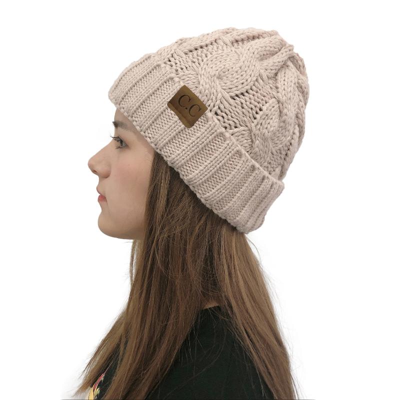 

Winter Hats Simple Korean Style Female Soft Cap Elegant All-match Beanie Solid Wool Knit Beanie Women Warm Soft Trendy, White