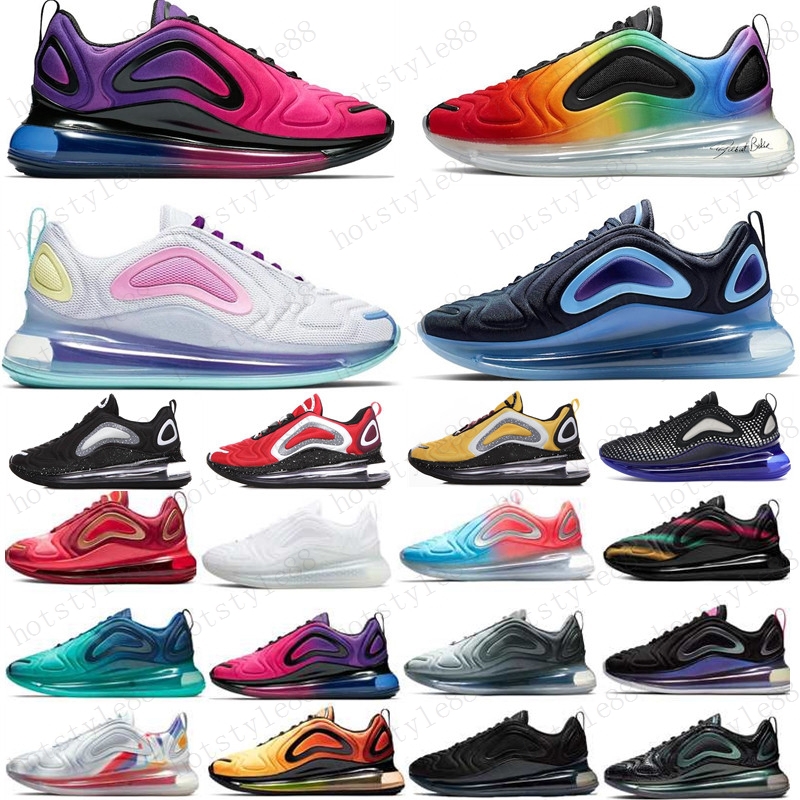 

New 720OG Running Shoes pixel black blue undercover red be true iridescent mesh Sunrise pink sea Womens Mens Sneakers trainers, Box