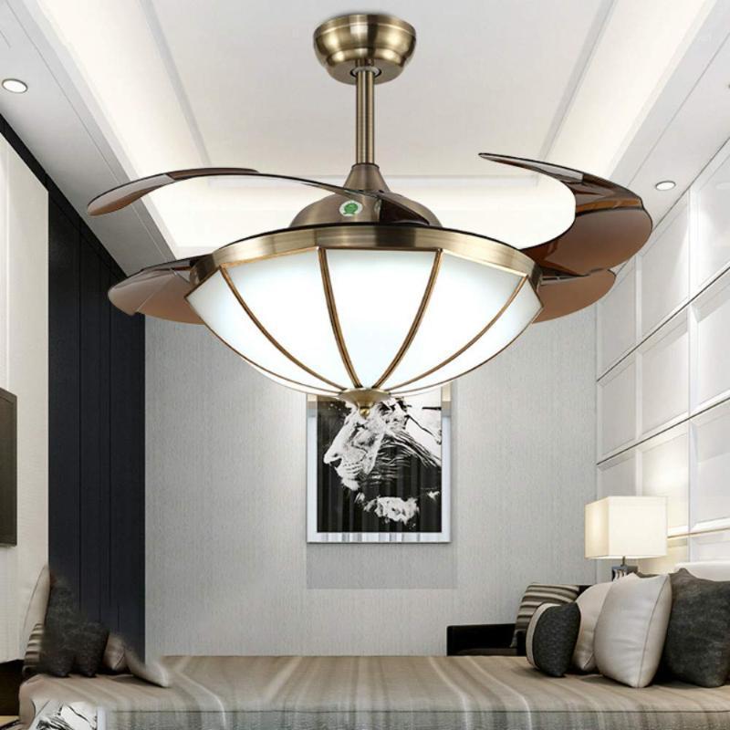 

YEELED Light 42" Invisible Retro Ceiling Fan Remote 3-Color Light/3 Speed Retractable Fan for Indoor Living Room Dining Bedroom1