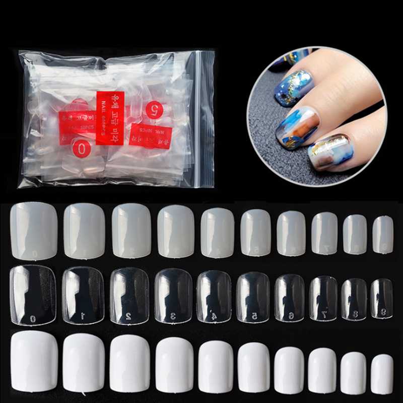 

DIY Of 500 Square-Headed Nail Art Pieces In Three Types Colors That Can Be Designed By Yourself, White
