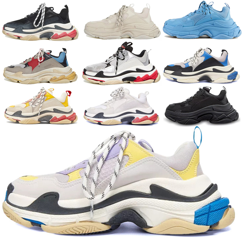 

2021 Designer Triple S Platform Sneakers For Men Women Chaussures Paris 17FW Triple Black Cream Yellow Red Casual Shoes Luxury Shoes 3 V9zM#