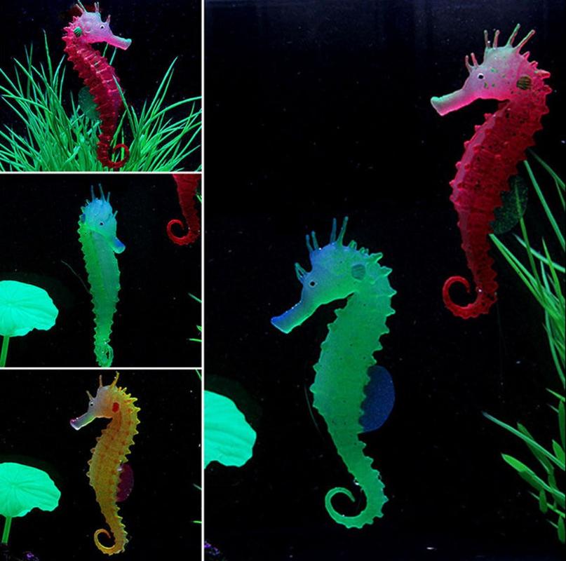 

Seahorse Aquarium Ornament Glowing Fish Tank Decor Sea Horse Hippocampal