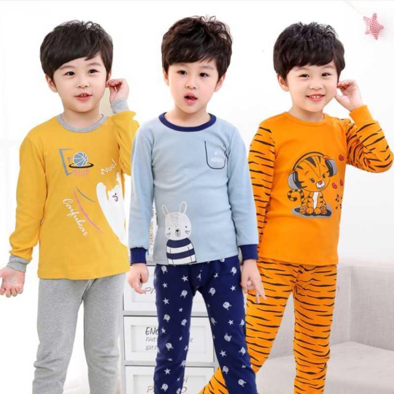 

Autumn Boys Girls Clothes Cotton Pajamas Sets Pyjamas Kids Homewear Cotton Nightwear Clothing Pijamas Suit 4 6 8 10 12 14 Years1, C34