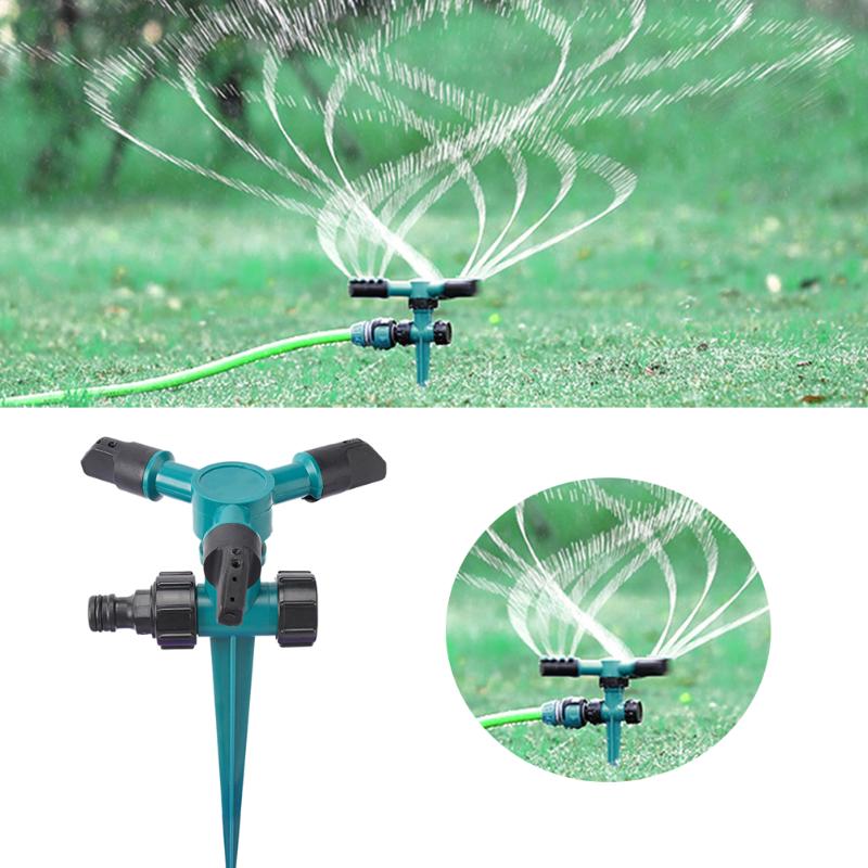 

3 Head Spray Agriculture Lawn Irrigation Adjustable Quick Connect Farm ABS Outdoor Sprinkler Nozzle Garden Watering Park Rotate, As pic