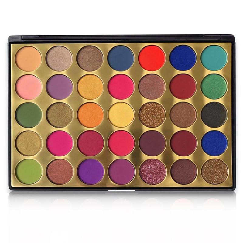 

35 Color Matte Eyeshadow Palette Shimmer Gold Waterproof Long Lasting Pigment Glitter Eye Makeup Pallete Private Label Cosmetics, 35g3