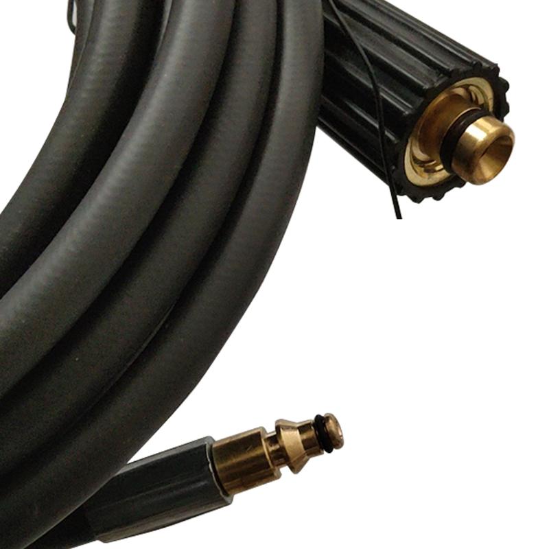 

8m Black Cleaning M22 Thread Durable Reinforced Replacement Pressure Washer Hose Long PVC Tube Coupling Garden For Nilfisk, As pic