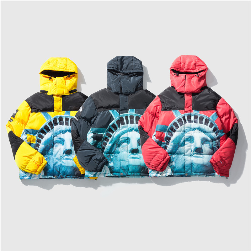 Fashion Hooded Down Parkas Women Men Winter Outerwear Classic Printing Casual Jacket Coats Outdoor Warm Jacket Unisex Coat Outwear X111