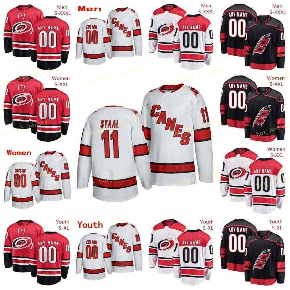 

Custom Carolina Hurricanes Aho Sebastian 20 Bean Jake 24 Dzingel Ryan 18 Fast Jesper 71 Fleury Haydn 4 Men Women Youth Stitch, Black;red