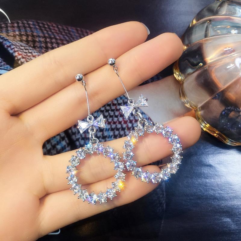 

Vintage Women Dangle Earrings Crystal Round Long Earrings For Women Drop Jewelry1