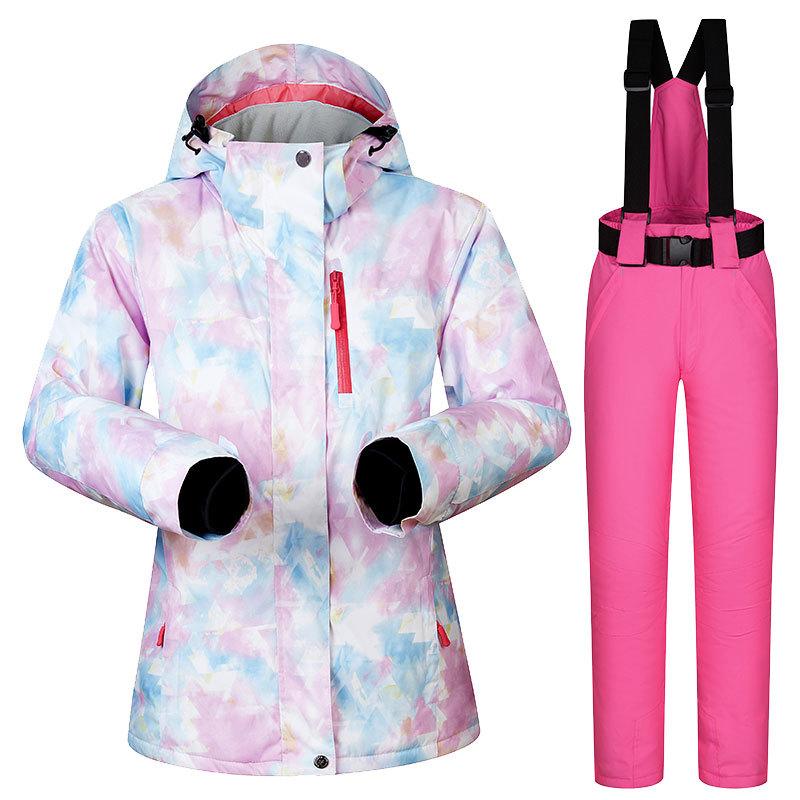 

Winter trendy skating single and double board snow suit women waterproof and thickened, Picture product