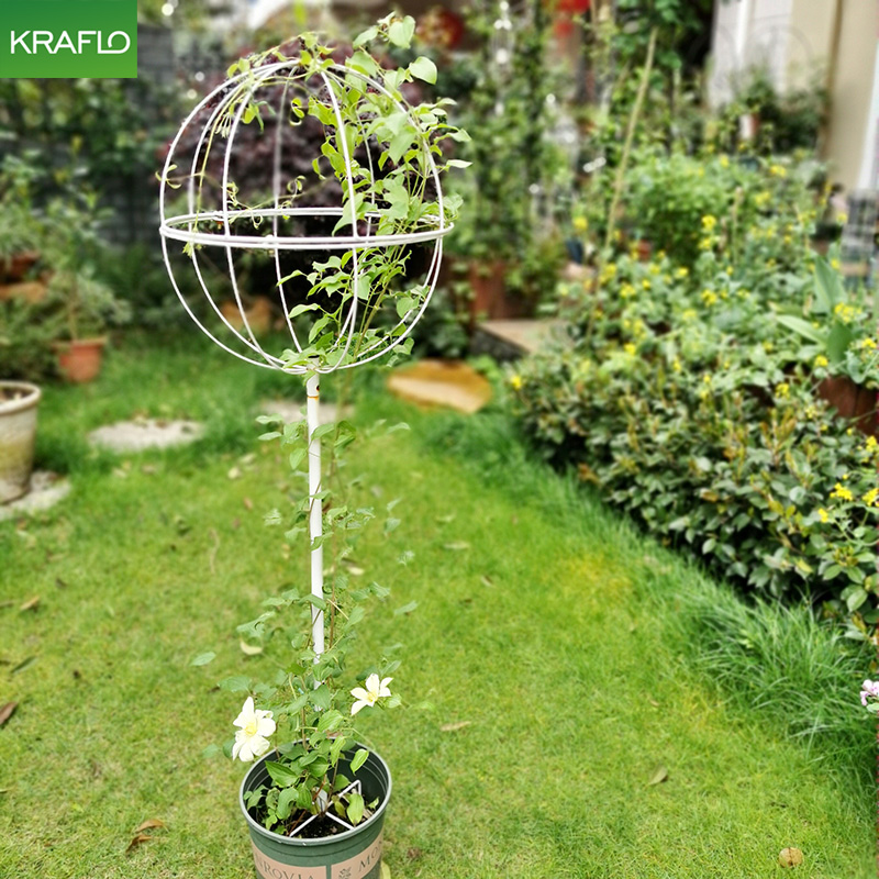 

KRAFLO plant fencing Lollipop climbing frame Rose windmill Jasmine Clematis Blue Snowflake Bracket Wrought iron spherical flower stand