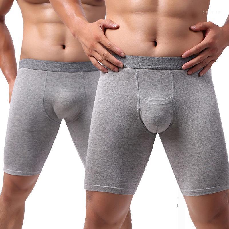 

Men Long Boxer Shorts Underwear Sexy Boxershort Long Leg Boxer Underpants Sports Slip Panties Modal Soft Top Brand High Quality1, White 518