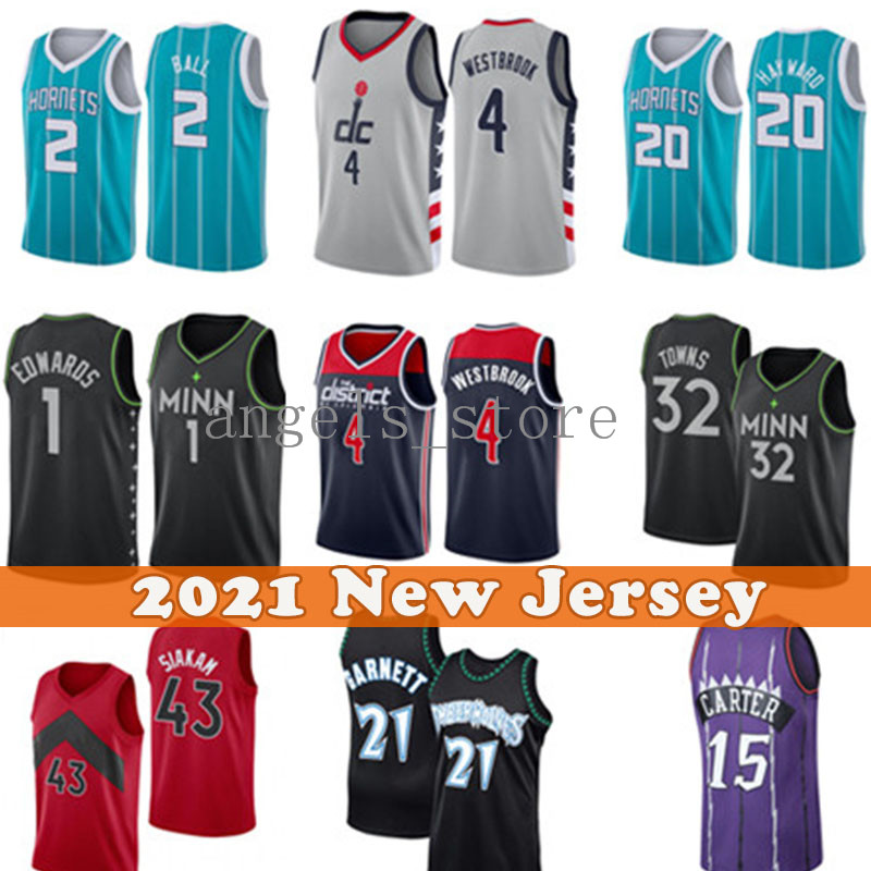 

Men 4 Russell LaMelo 2 Ball Westbrook Basketball Jersey Gordon 20 Hayward Kevin 21 Garnett Anthony 1 Edwards Karl-Anthony 32 Towns 2021 New, 2021 jersey