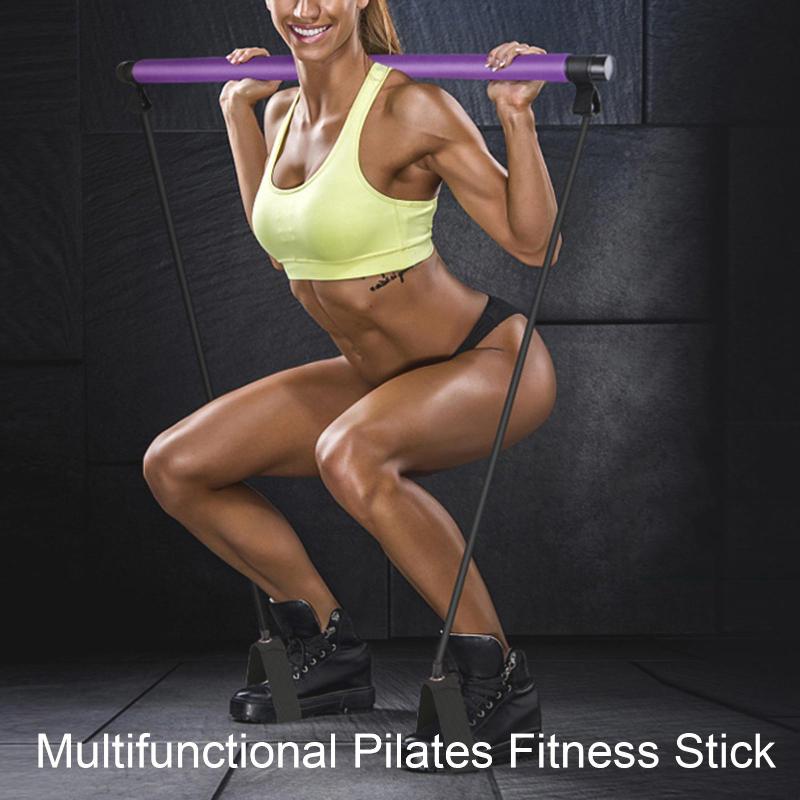 

Portable Pilates Elastic Pull Rope Fitness Exercise Home Yoga Resistance Band