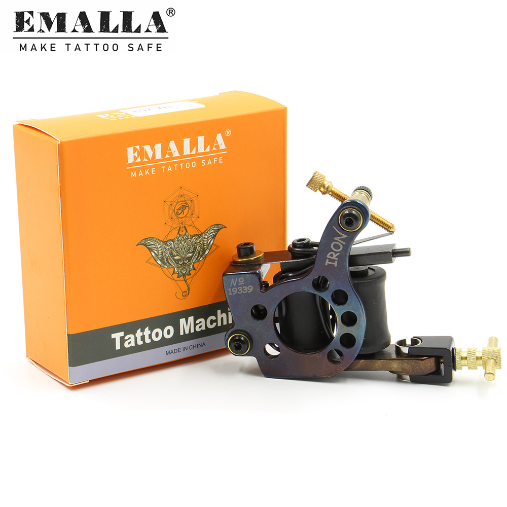 

Tattoo Machine EMALLA Coil Guns For Lining Shading 10 Warps Iron Handmade Gun Supplies