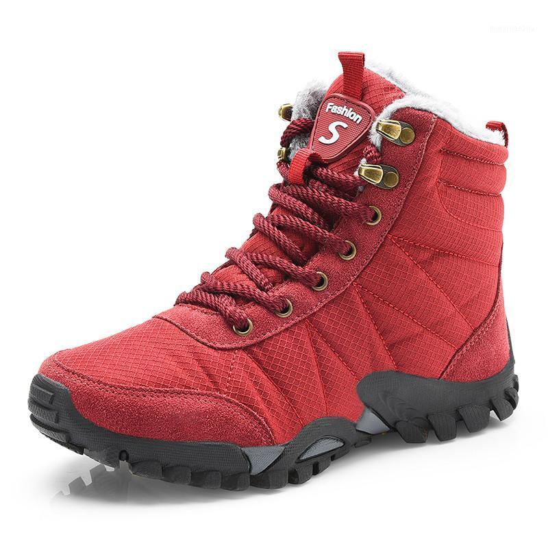 

Women Boots Waterproof Microfiber Ankle Combat Boots for Women Warm Plush Booties Round Toe Shoes Sexy Red1, Blackglod