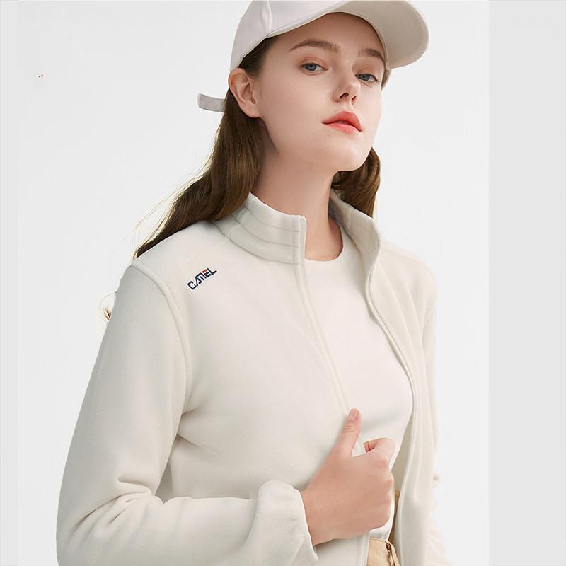 

CAMEL Official Outdoor Fleece Men Women Autumn Winter Fashion Warmth Fleece Jacket Liner Tide Clothing1, 148gray-male