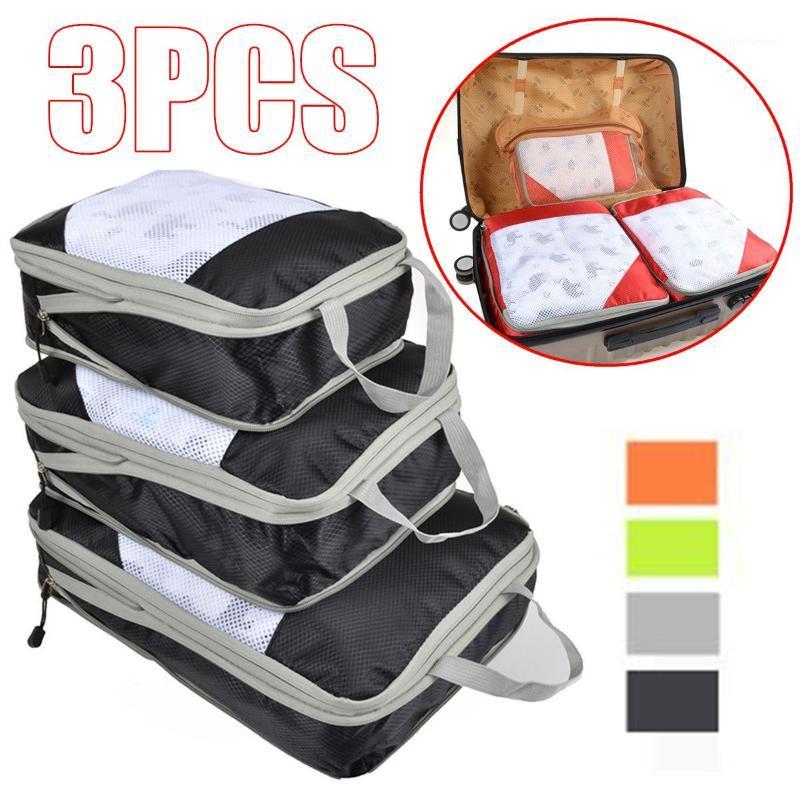 

3pcs/set Compression Bag Travel Storage Bag Suitcase Luggage Storage Organizer Set Hanging Packing Cubes Compression Pouches1