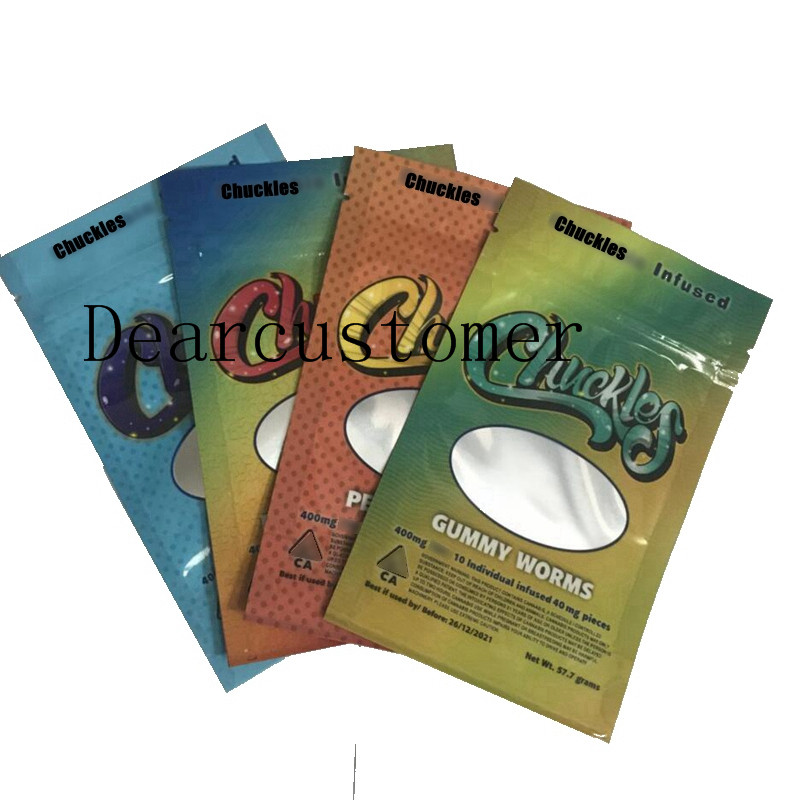 

Aq2021 new edible packaging Chuckles mylar bags Edibles Packaging white runtz mylar bags smell proof mylar bags Dry Herb Lock Bag